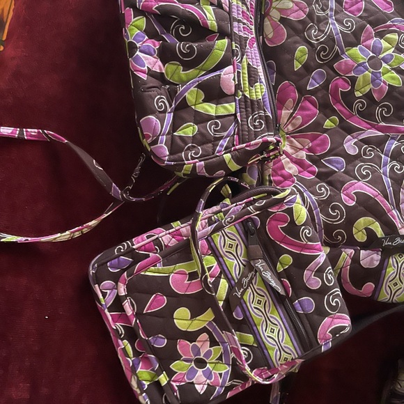 Complete set of Vera Bradley “Purple Punch” Bags, etc. - Picture 9 of 10